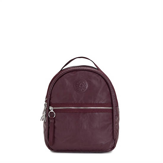 Kipling Kae Klassieke Metallic Rugzak Bordeaux | BE 1586BE